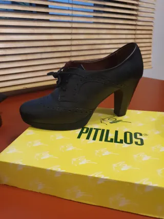 Zapatos Pitillos Negros Tacón Mujer