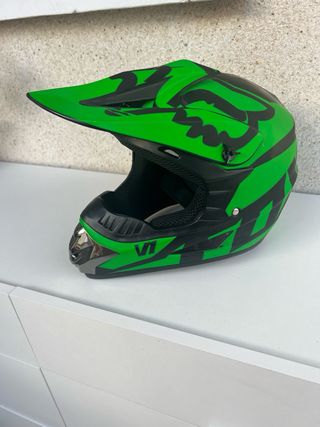 Casco Motocross Verde y Negro