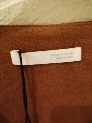 Chaleco Zara antelina abalorios bordados