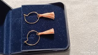 Orecchini piccoli con nappe ROSA