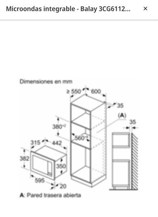 Microondas Balay SIN USAR