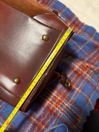 Bolso de viaje vintage de cuero y ante