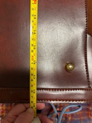 Bolso de viaje vintage de cuero y ante