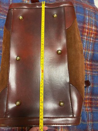 Bolso de viaje vintage de cuero y ante