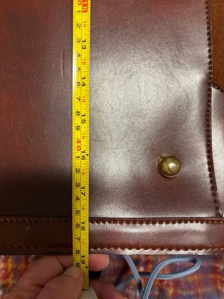 Bolso de viaje vintage de cuero y ante