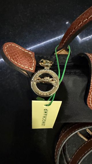 Longchamp XS Preta/Castanha