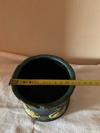 Piccolo vaso ceramica decorato cigno