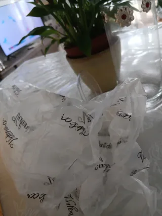 Vaso decorativo cristallo fiori rossi