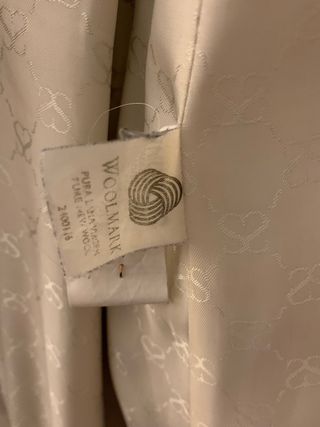 Abrigo largo de lana beige