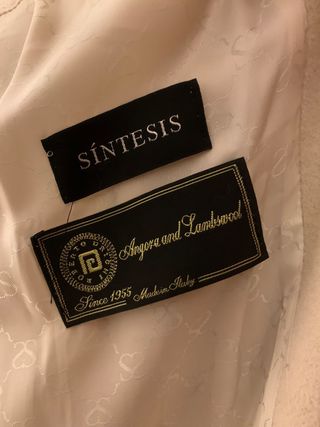 Abrigo largo de lana beige