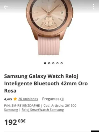 Samsung Galaxy Watch Oro/Rosa