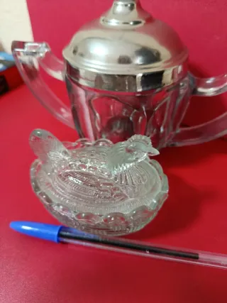 Azucarero 1930  Cristal y Metal