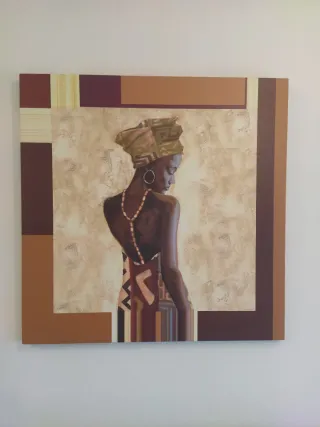 Juego de 2 Cuadros Decorativos Africanos