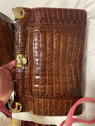 Bolso vintage piel cocodrilo