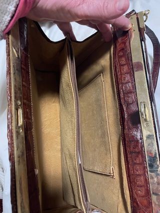 Bolso vintage piel cocodrilo