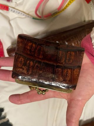 Bolso vintage piel cocodrilo