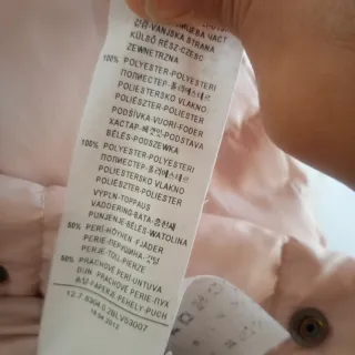 Piumino rosa collo alto taglia 44