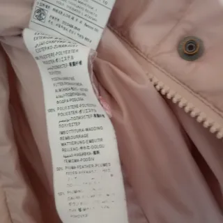 Piumino rosa collo alto taglia 44