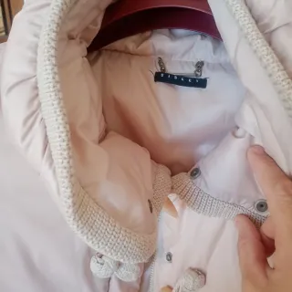 Piumino rosa collo alto taglia 44