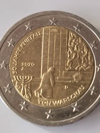 Moneda 2 Euros Conmemorativa 50 Años Caída Varsovi