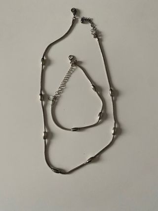 Conjunto Collar y Pulsera Plata