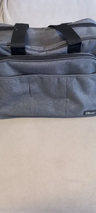 Bolso para carrito de bebé gris