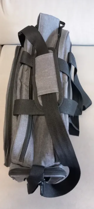 Bolso para carrito de bebé gris