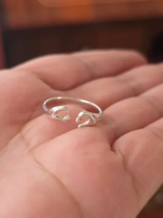 Anillo Plata de ley, Manos Abiertas-Ajustable