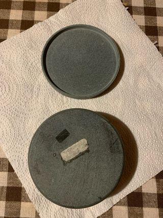 Portagioie in pietra ollare con profilo donna