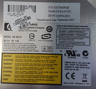 Lettore Masterizzatore HP DS-8A1H03C EIDE