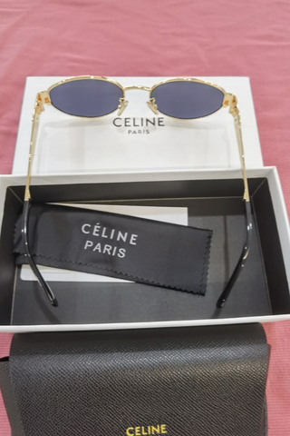 Gafas Celine doradas casi nuevas