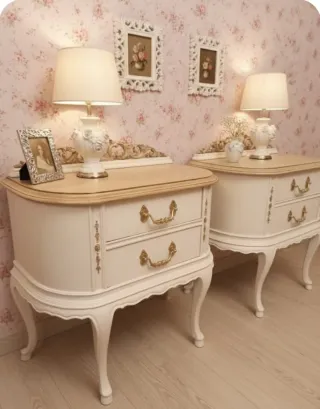 Pareja Mesitas Noche Luis XV