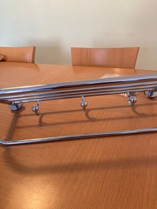 Toallero estante acero cromado