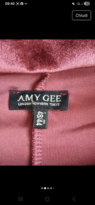 Amy Gee abito donna bordeaux