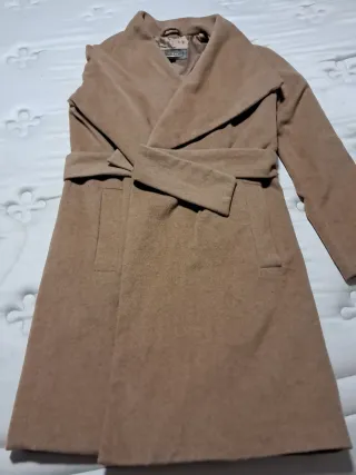 Abrigo Mango Talla S Beige