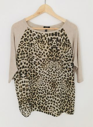 Blusa Bershka Animal Print Talla L
