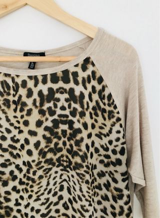 Blusa Bershka Animal Print Talla L