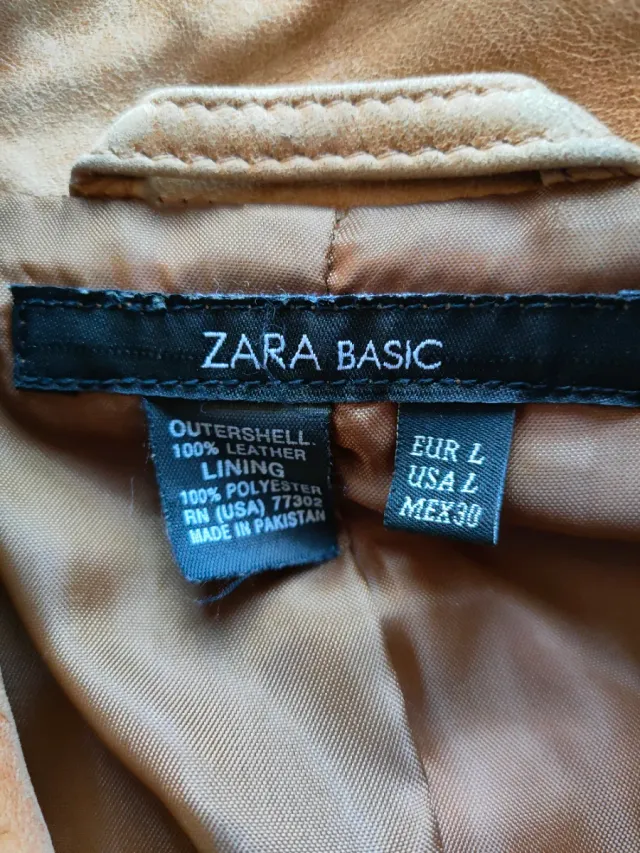 Trenca de piel Zara Woman