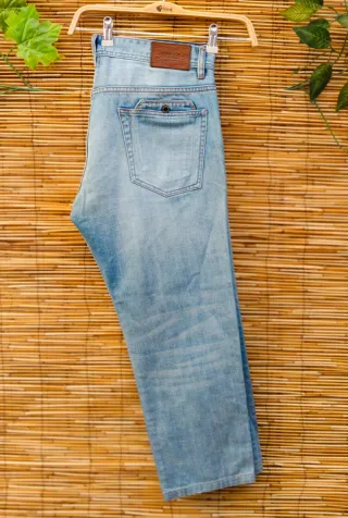 Pantalón Vaquero Azul Claro Barbour Talla XL