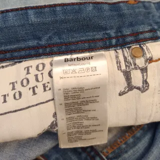 Pantalón Vaquero Azul Claro Barbour Talla XL
