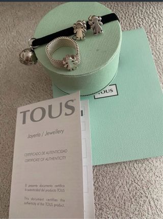 Conjunto pendientes/anillo plata modelo niña Tous