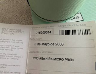 Conjunto pendientes/anillo plata modelo niña Tous