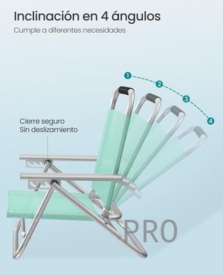 Silla de playa plegable y portátil
