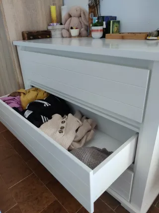 Cómoda Cajonera blanca de madera Ikea