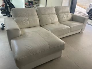 Sofa piel blanco