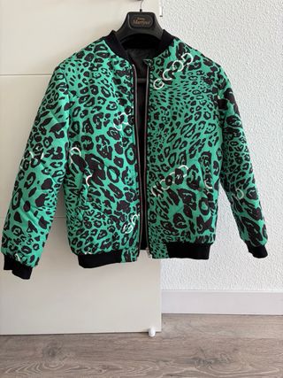 Chaqueta Bomber Verde Leopardo