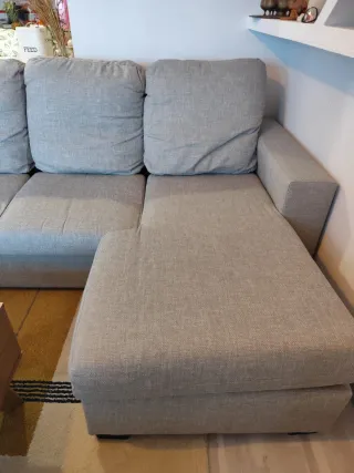 Sofá modular tela gris