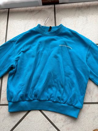 Felpa azzurro girocollo