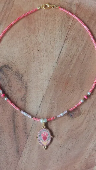 Gargantilla Acero Piedras Naturales