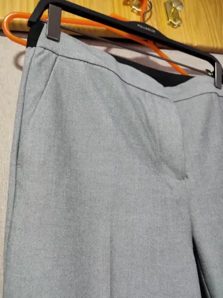 Pantalón de vestir gris mujer